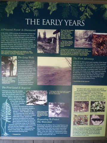 "Early years" poster, Mianus River Gorge, Westchester County, NY