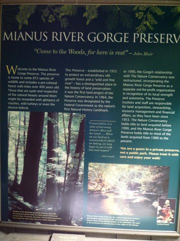 Introductory poster, Mianus River Gorge, Westchester County, NY