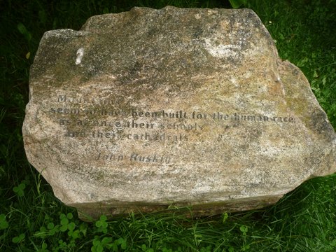 Stone engraved with quotation from John Ruskin, Mt. Greylock, MA
