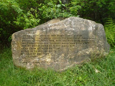 Stone engraved with quotation from John Bascom, Mt. Greylock, MA