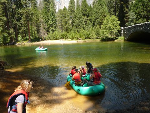 Rafting on the Merced River, Yosemite National Park, California