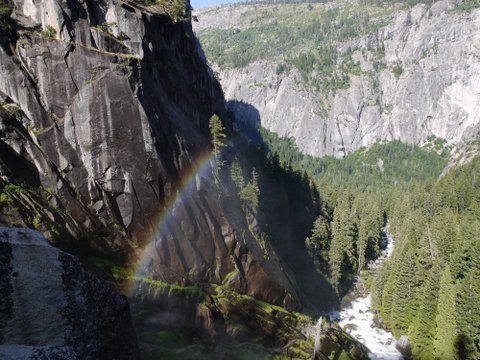 Rainbow below Vernal Fall, Yosemite National Park, California
