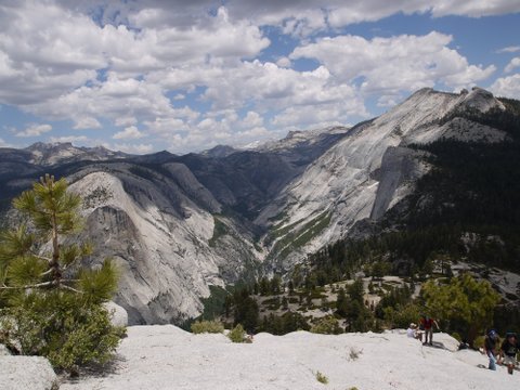 View from shoulder of Half Dome, Yosemite National Park, California