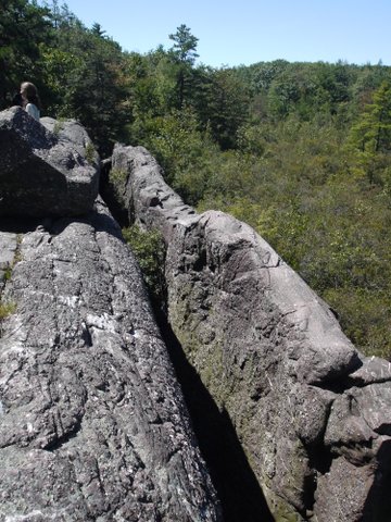Split outcrop, Jeremy Glick Trail, Abram S. Hewitt State Park, NJ