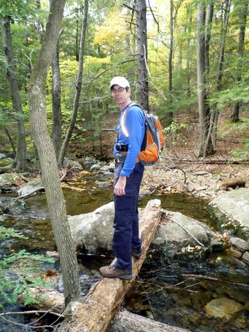 Posing at Mineral Spring Brook, Black Rock Forest, Orange County, New York