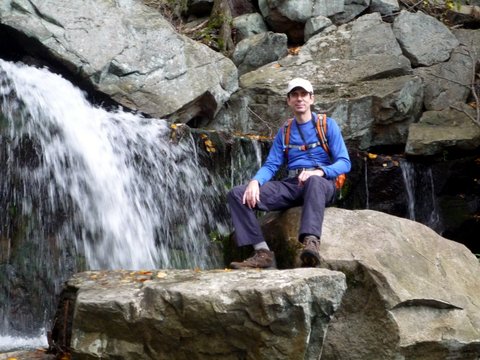 Posing at Mineral Spring Falls, Black Rock Forest, Orange County, New York