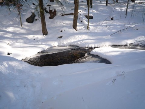 Stream in winter, Fahnestock State Park, NY