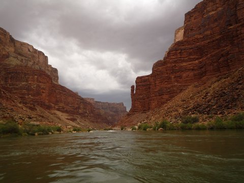 Supai Spire, 23 Mile Rapid & 23½ Mile Rapid, Colorado River, Grand Canyon