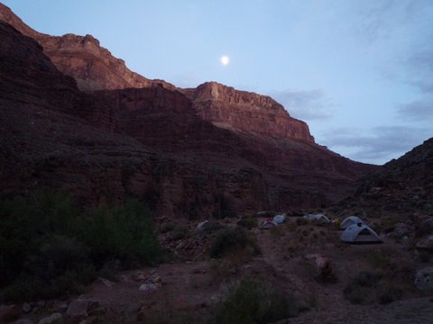 Moonrise, Mile 30, Colorado River, Grand Canyon
