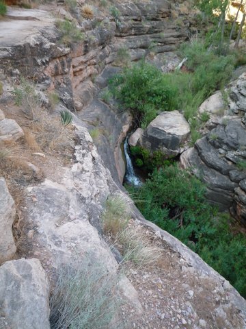 Waterfall adjacent to Bright Angel Trail, Grand Canyon