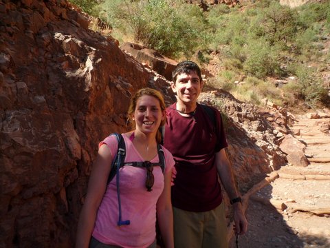 Julie and Charlie on Bright Angel Trail, Grand Canyon