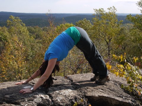 Yoga pose, Norvin Green State Forest, NJ