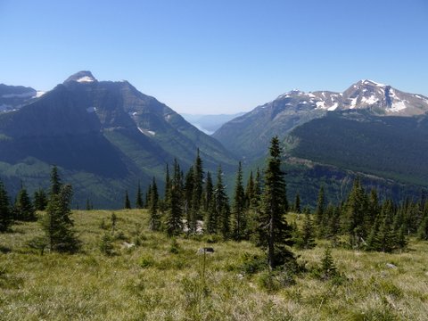 Southwest view from the Highline Trail, Glacier National Park, Montana