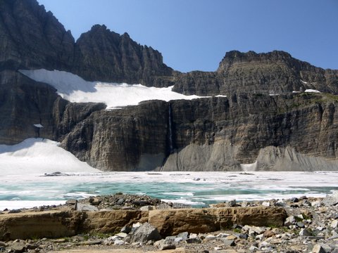 Upper Grinnell Lake and Salamander Glacier; Glacier National Park, Montana