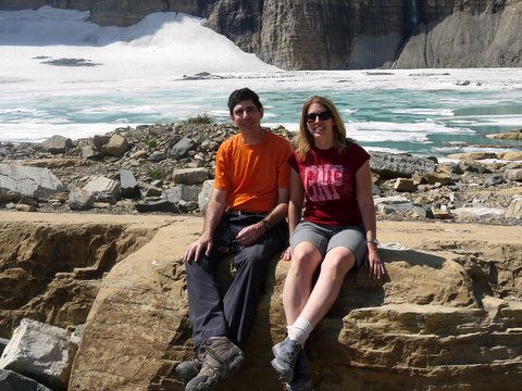 Charlie and Julie at Upper Grinnell Lake, Glacier National Park, Montana