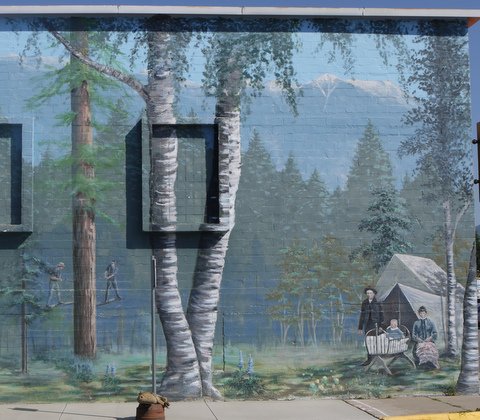 Mural by Clark Heyler, Columbia Falls, Montana