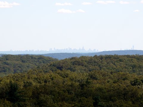 Manhattan skyline from Black Rock Forest, Orange County, New York