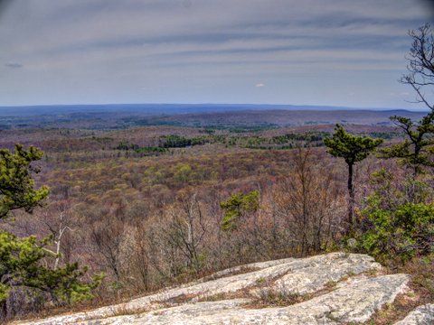 View from Kittatinny Ridge at Intersection of Appalachian Trail and Tower Trail, NJ, Stokes State Forest, NJ