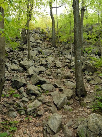 A rocky incline on the Seven Hills Trail, Harriman State Park, NY