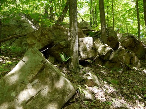 Boulders, Highlands Trail, Tranquility Ridge County Park, Passaic County, NJ