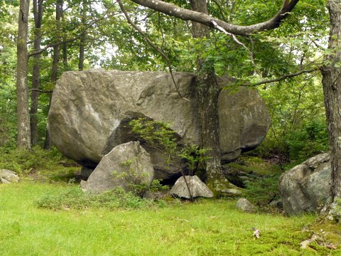 Glacial erratic at Pine Meadow Lake, Harriman State Park, Rockland County, NY