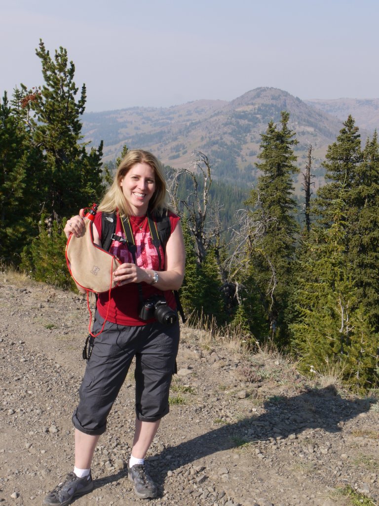 Julie with a Bota Bag, Yellowstone National Park, Wyoming