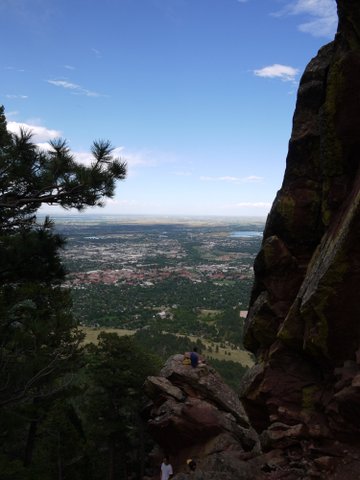 City of Boulder from the First/Second Flatiron Trail, Boulder Mountain Park, Boulder, Colorado