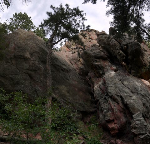Rock formations on Amphitheater trail, Boulder Mountain Park, Boulder, Colorado