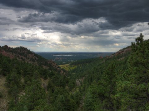 View from Gregory Canyon, Boulder Mountain Park, Boulder, Colorado