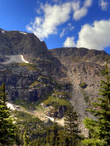 Mountain with steep talus slope, Rocky Mountain National Park, Colorado