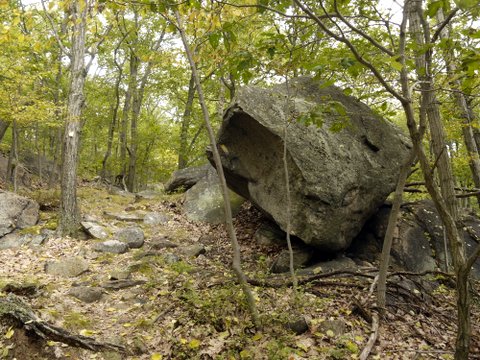 Boulder on the Suffern-Bear Mountain Trail, Harriman State Park, Rockland County, New York