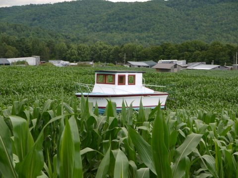 Boat, Great Vermont Corn Maze, Danville, Caledonia County, Vermont