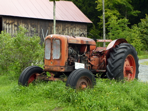 Old tractor, Morse Farm Maple Sugarworks, Montpelier, Washington County, Vermont