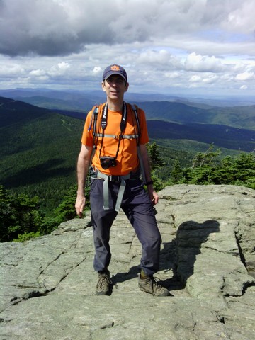 Charlie at the summit, Killington Peak, Rutland County, Vermont