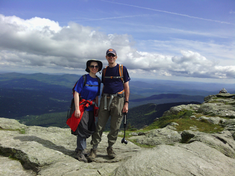 Charlie and Batya at the highest point in Vermont, Mt. Mansfield, Chittenden County, Vermont
