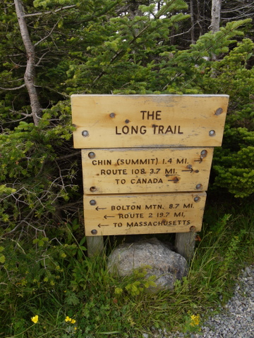 Long Trail sign, Mt. Mansfield, Chittenden County, Vermont