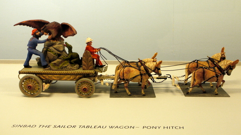Sinbad the Sailor Tableau Wagon in Roy Arnold's Miniature Parade, Shelburne Museum, Shelburne, Chittenden County, Vermont
