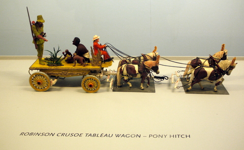 Robinson Crusoe Tableau Wagon in Roy Arnold's Miniature Parade, Shelburne Museum, Shelburne, Chittenden County, Vermont