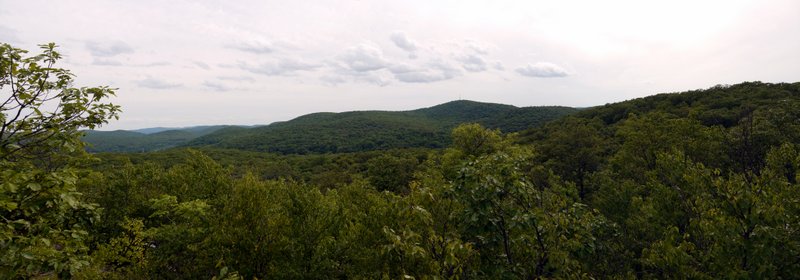 Stitched panorama of scenic view from Indian Hill Loop, Sterling Forest State Park, Orange County, New York