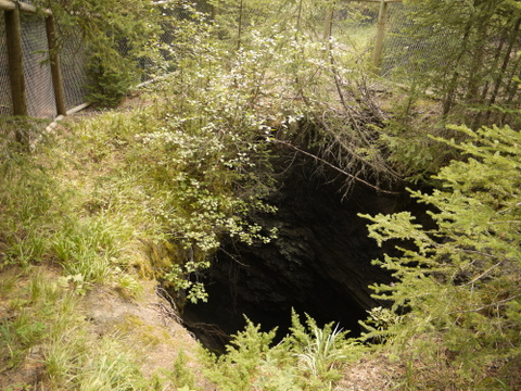 Mining hole, Banff National Park, Alberta, Canada