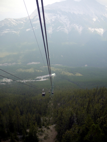View from the gondola on Sulphur Mountain, Banff National Park, Alberta, Canada
