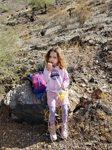 Shaina hiking, Phoenix Mountain Preserve, Phoenix, Arizona