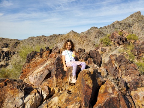 Shaina hiking, Phoenix Mountain Preserve, Phoenix, Arizona