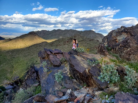 Shaina enjoying the view, Phoenix Mountain Preserve, Phoenix, Arizona
