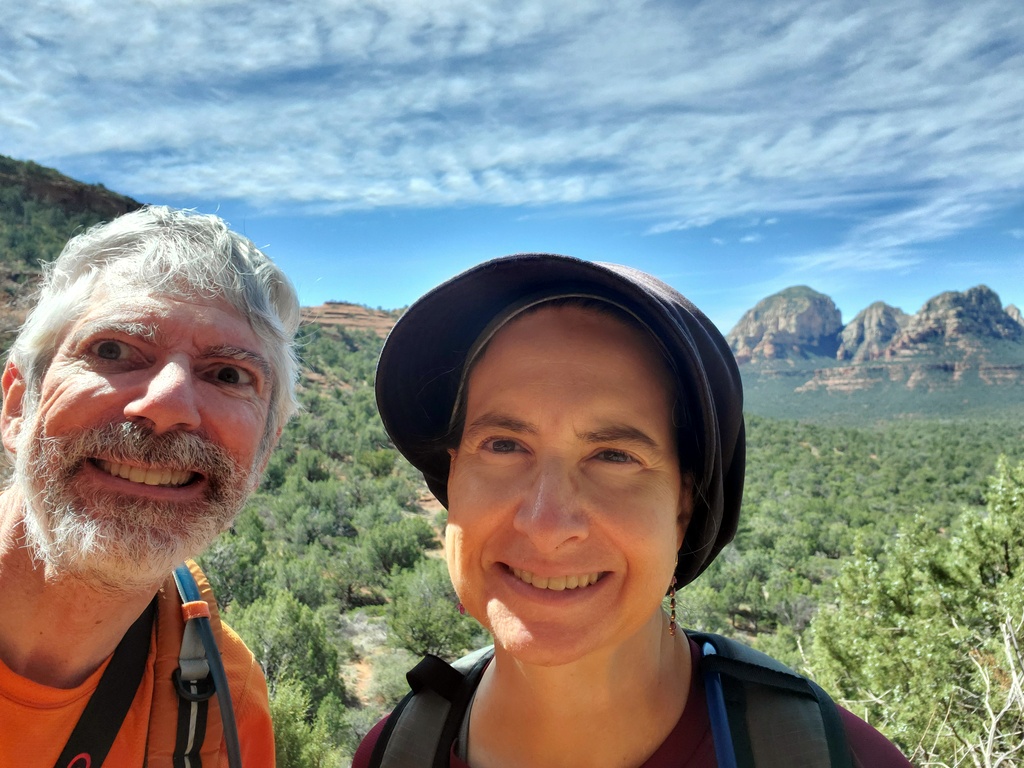 Charles and Batya at the Birthing Cave, Sedona, Arizona